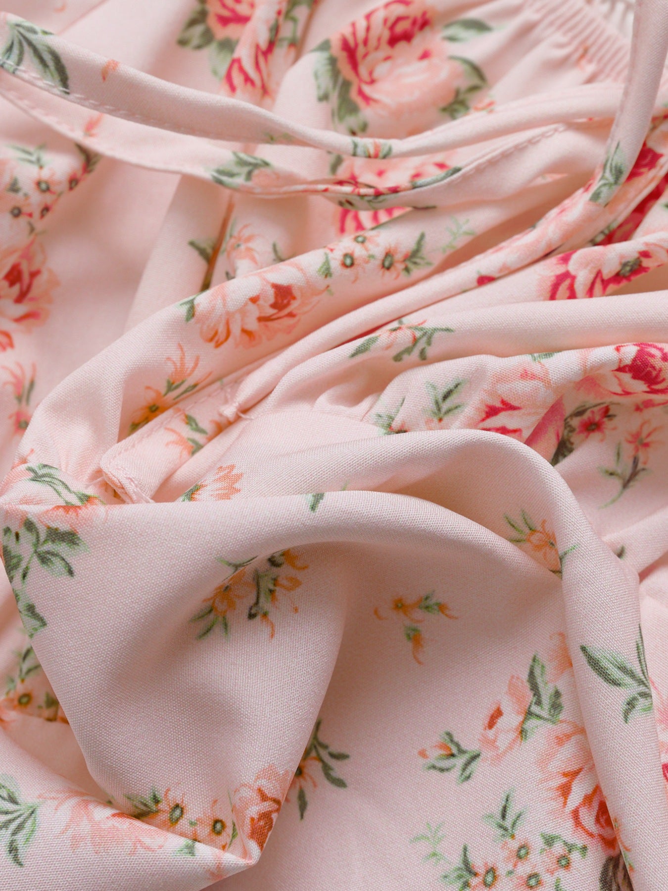 Floral Print Tie Front Puff Sleeve Blouse - Be Bliss Boutique