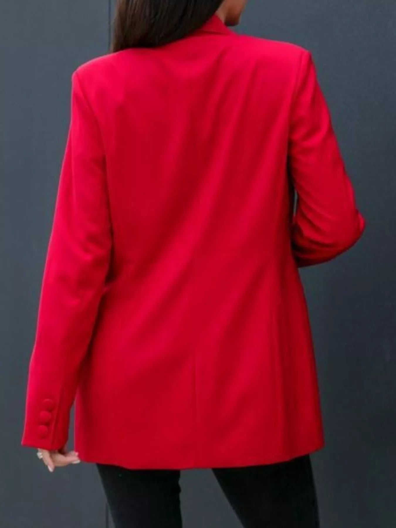Double-Breasted Long Sleeve Blazer -  Be Bliss Boutique