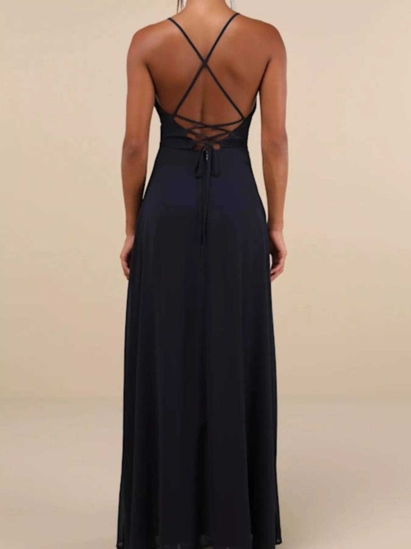 Crisscross Back Slit Maxi Dress - Be Bliss Boutique