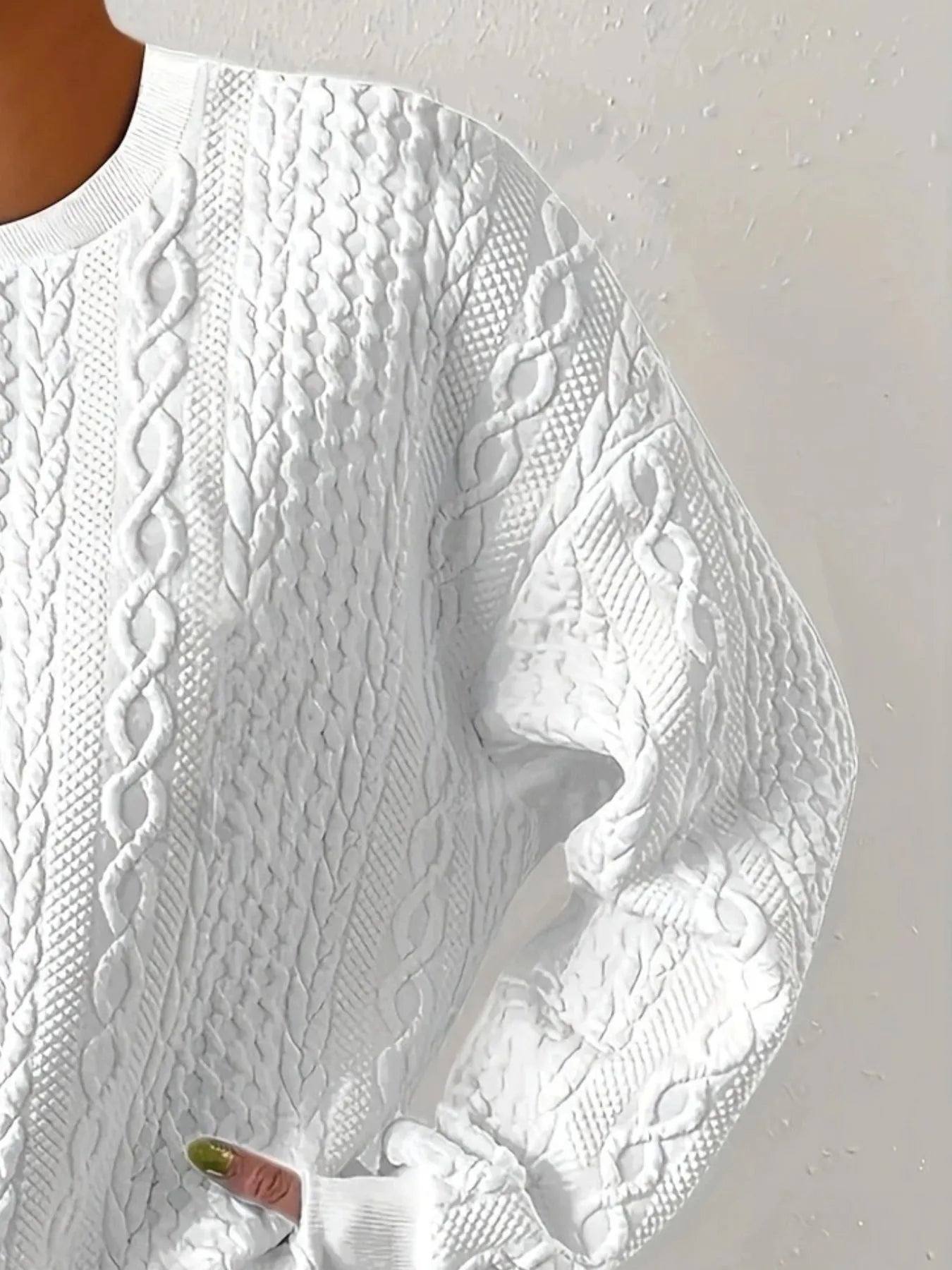 Round Neck Long Sleeve Sweatshirt -  Be Bliss Boutique
