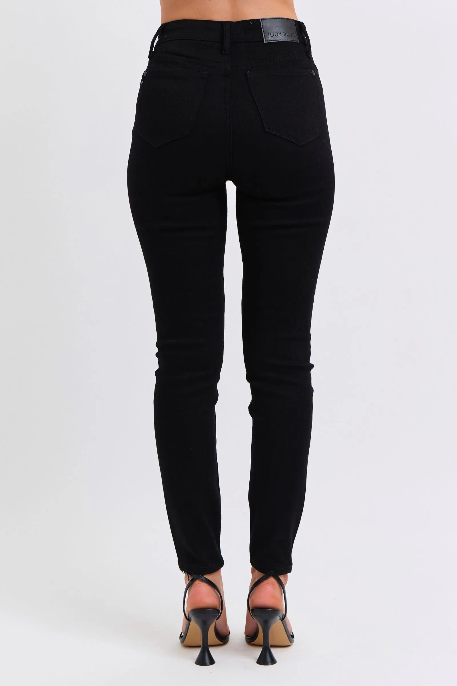 Judy Blue Plus Size HW Faux Leather Skinny Pants -  Be Bliss Boutique