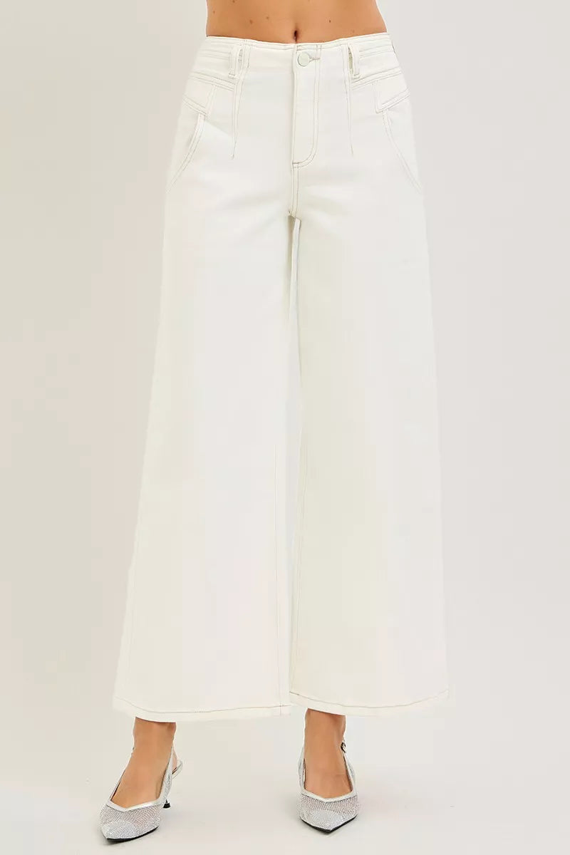 RISEN Jeans - High Rise Ankle Wide Pants - Be Bliss Boutique