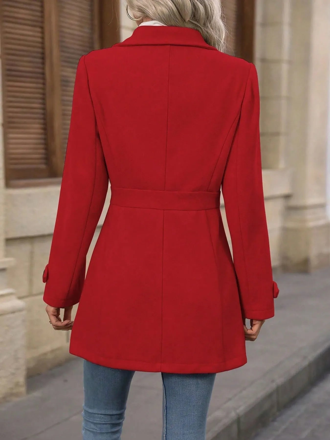 Button Up Long Sleeve Coat -  Be Bliss Boutique