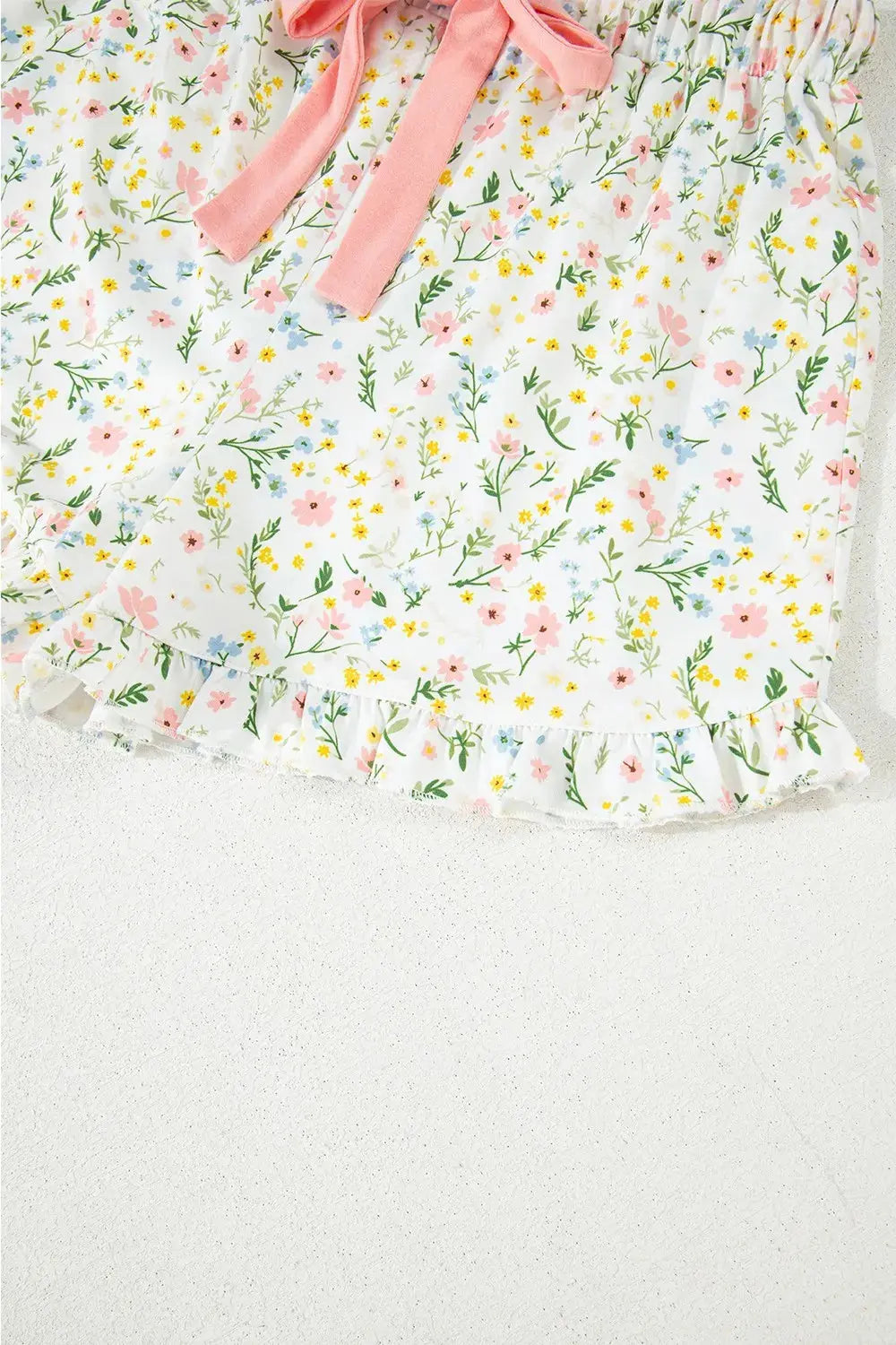 Printed Button Up Short Sleeve Top and Shorts Lounge Set 