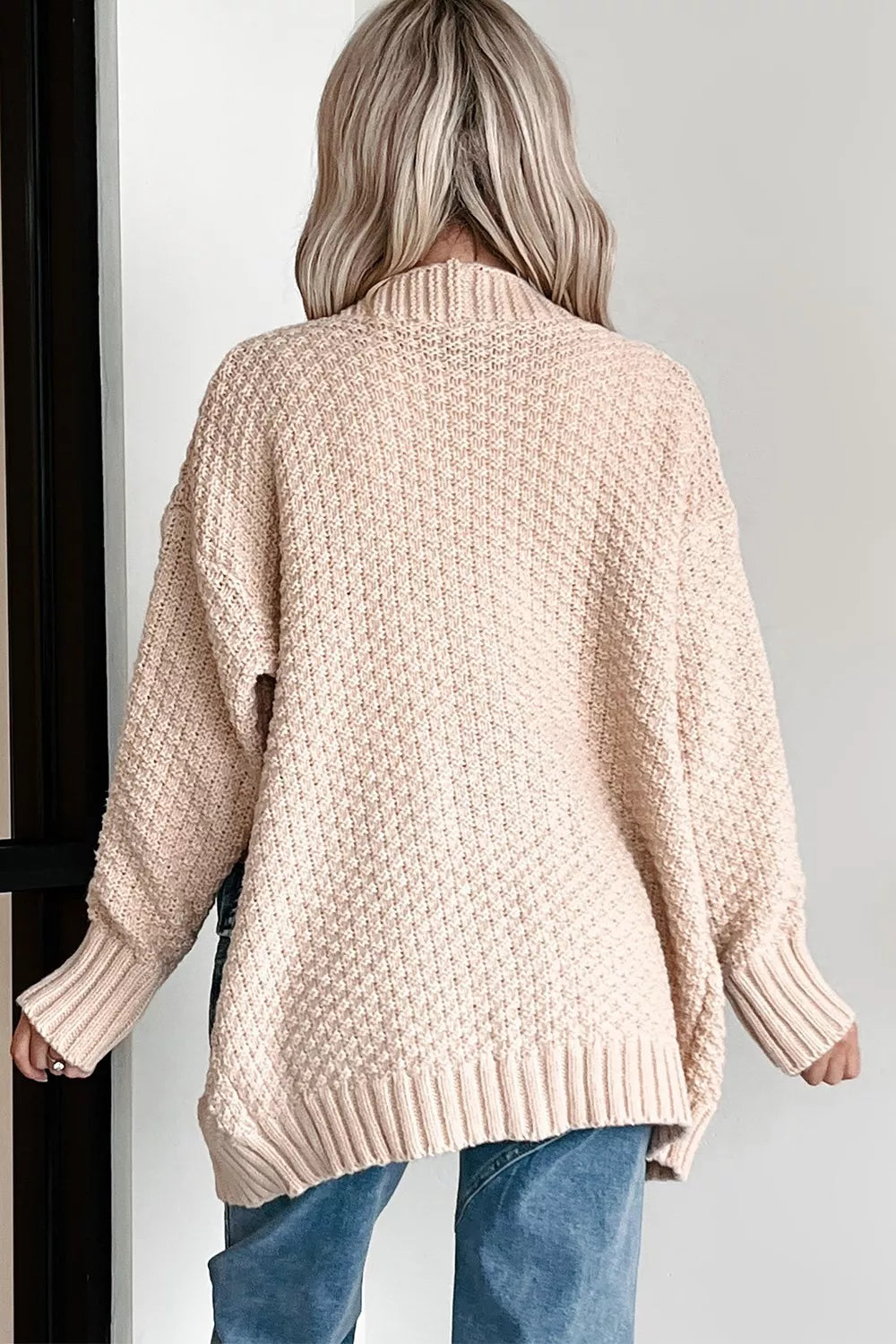 Textured Open Front Knit Cardigan - Be Bliss Boutique