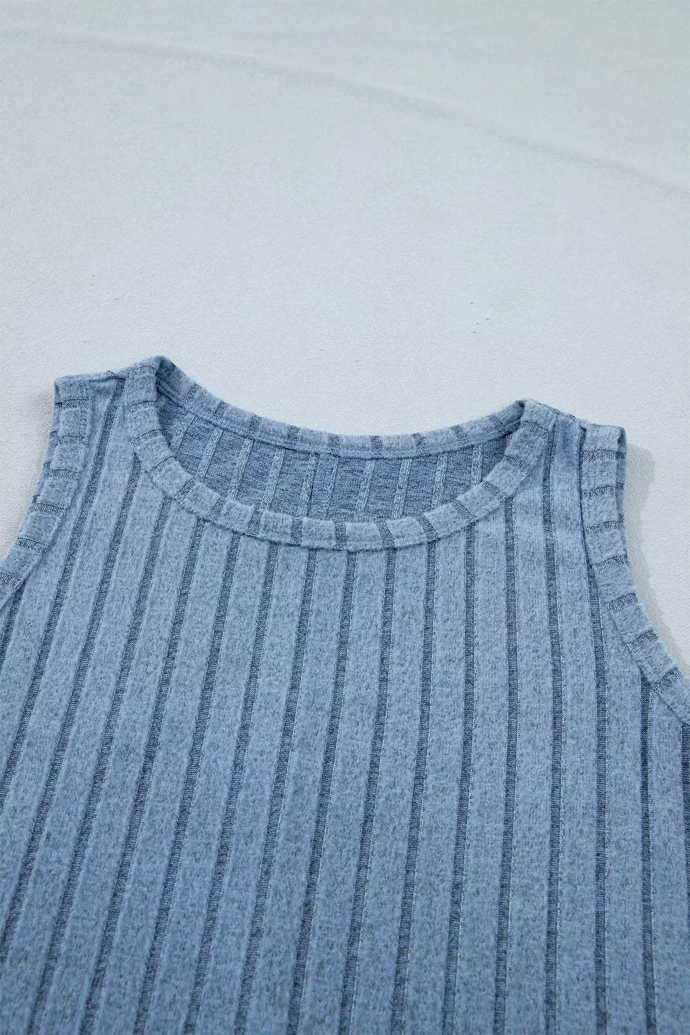 Slim Mineral Wash Ribbed Tank Top - Be Bliss Boutique