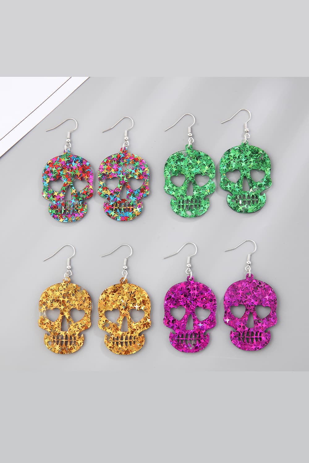 Acrylic Skull Drop Earrings -  Be Bliss Boutique