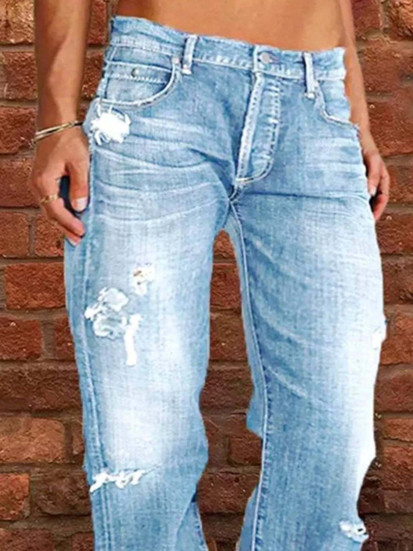 Full Size Distressed Raw Hem Jeans - Be Bliss Boutique