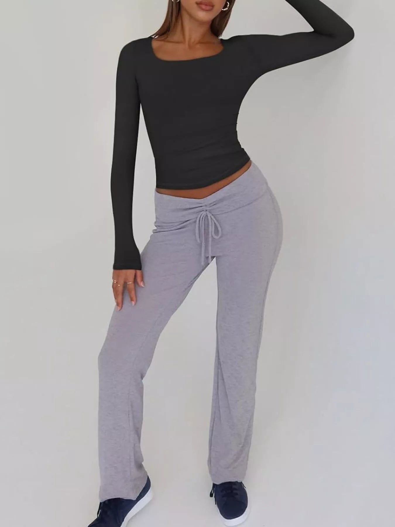 Slim Fit Long Sleeve T Shirt - Be Bliss Boutique