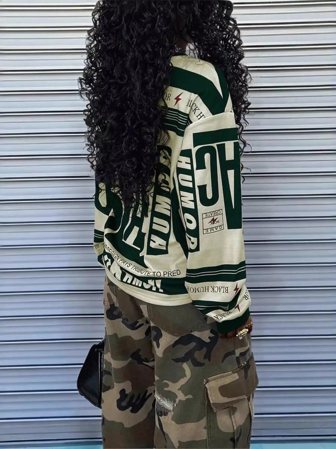 Printed Drop Shoulder Long Sleeve T-Shirt -  Be Bliss Boutique
