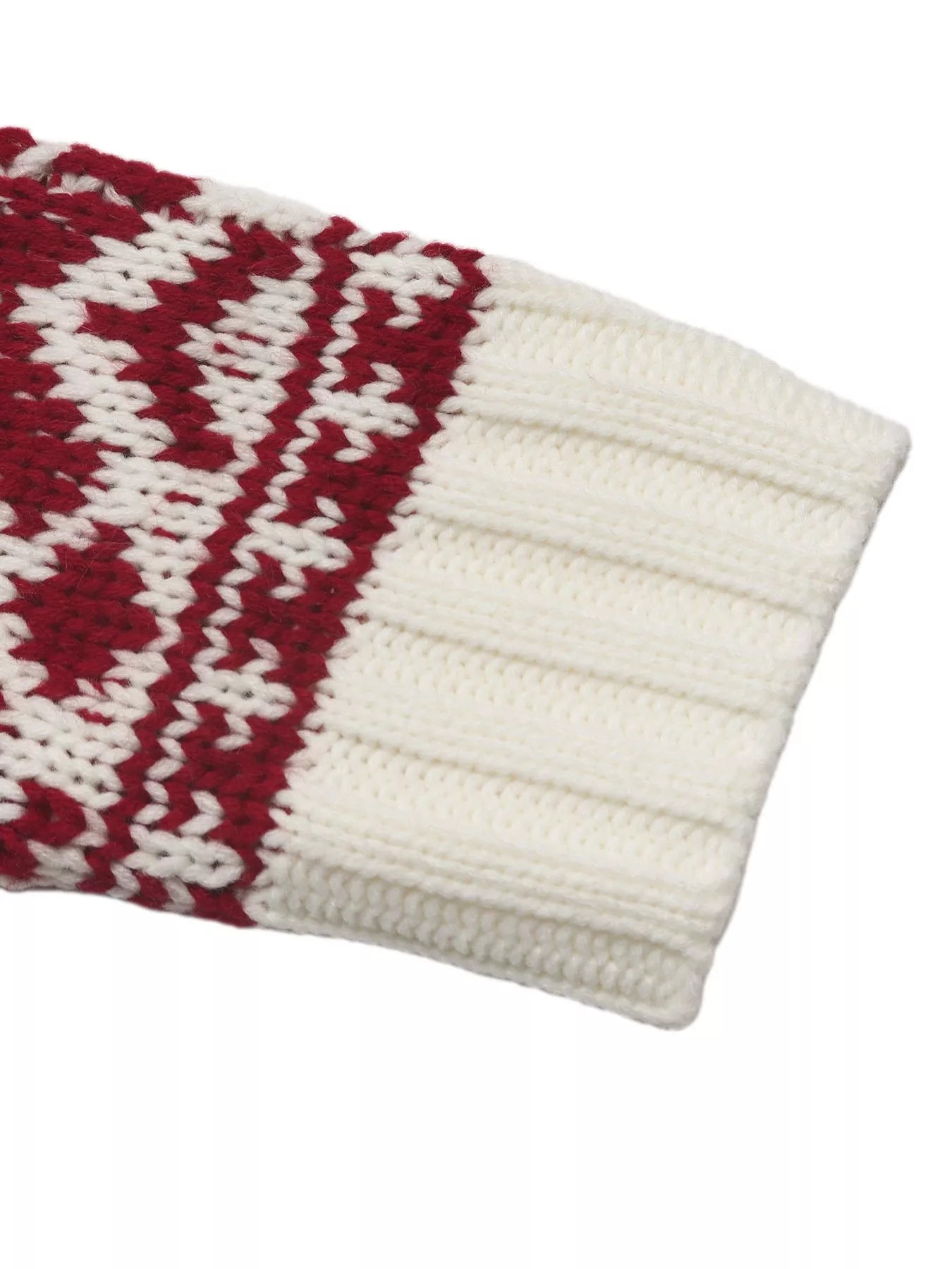 Long Sleeve Cable Knit Christmas Sweater - Be Bliss Boutique