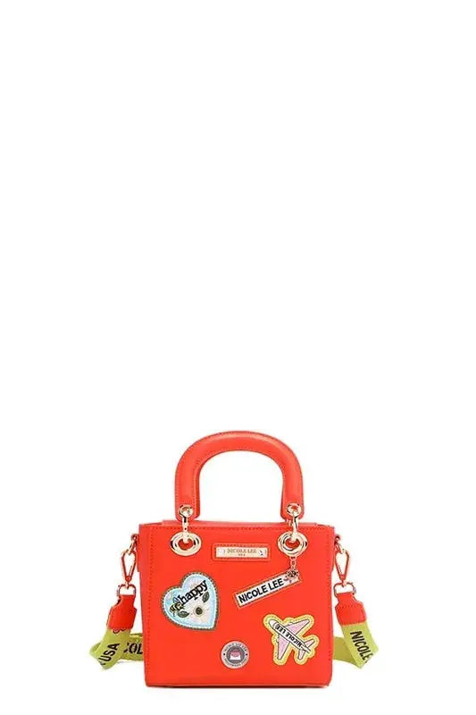 Nicole Lee USA Color Patch Handbag with Top Handle | Be Bliss Boutique
