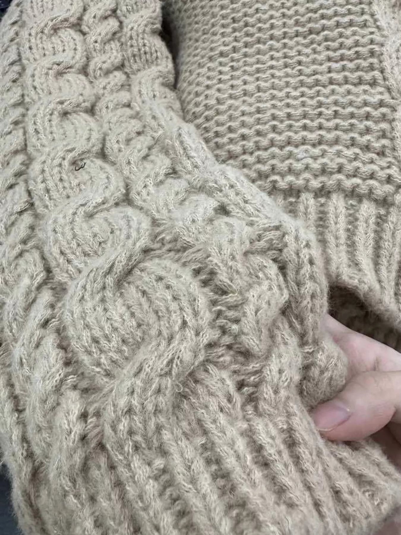Cable Knit Oversized Sweater -  Be Bliss Boutique