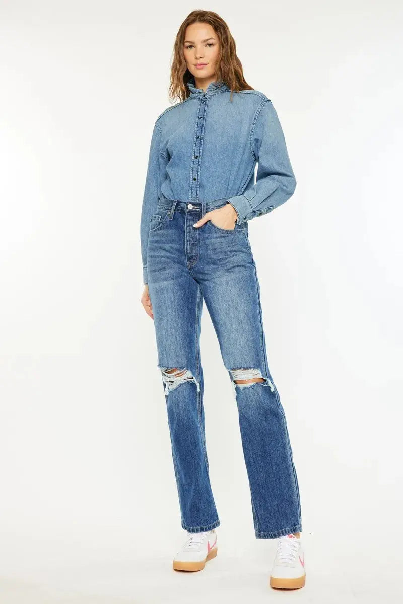 Kancan Ultra High Rise 90's Boyfriend Jeans |  Be Bliss Boutique