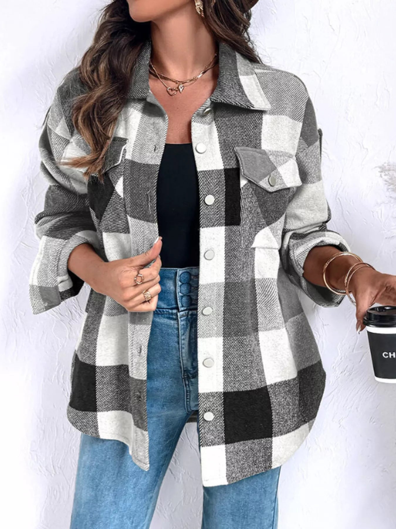 Plaid Button Up Long Sleeve Shirt - Be Bliss Boutique