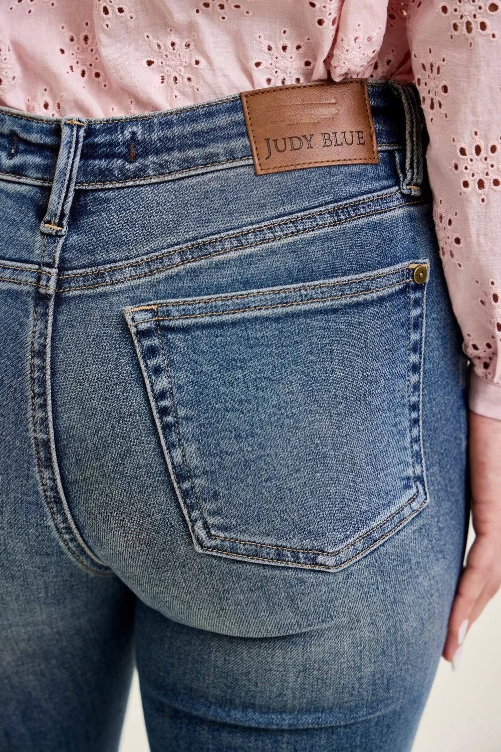 Judy Blue Mid Rise Flare Jeans with Front Flap Pockets - Be Bliss Boutique