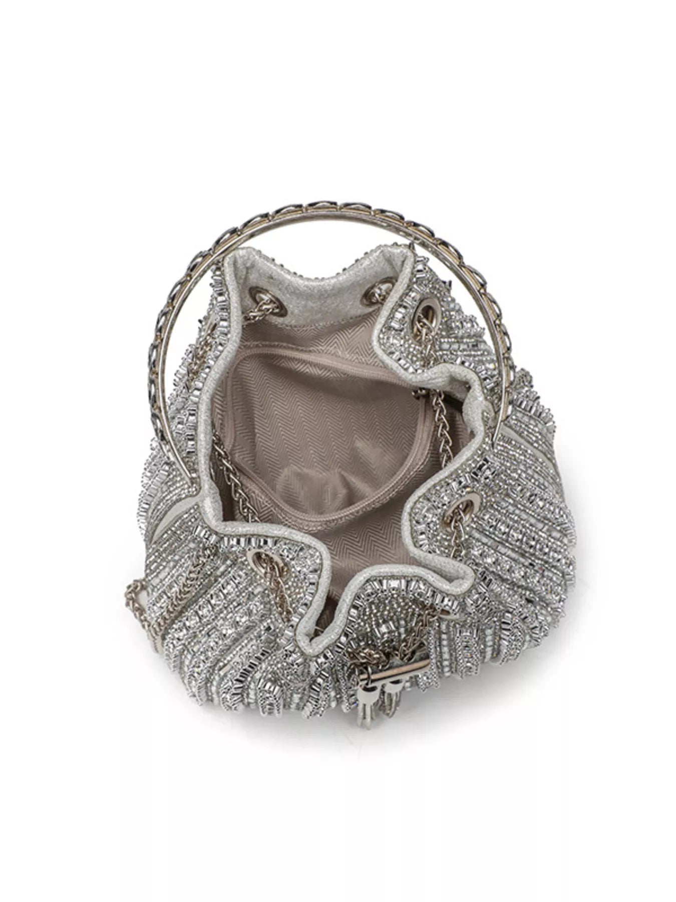 Bucket Style Rhinestone Crossbody Bag - Be Bliss Boutique