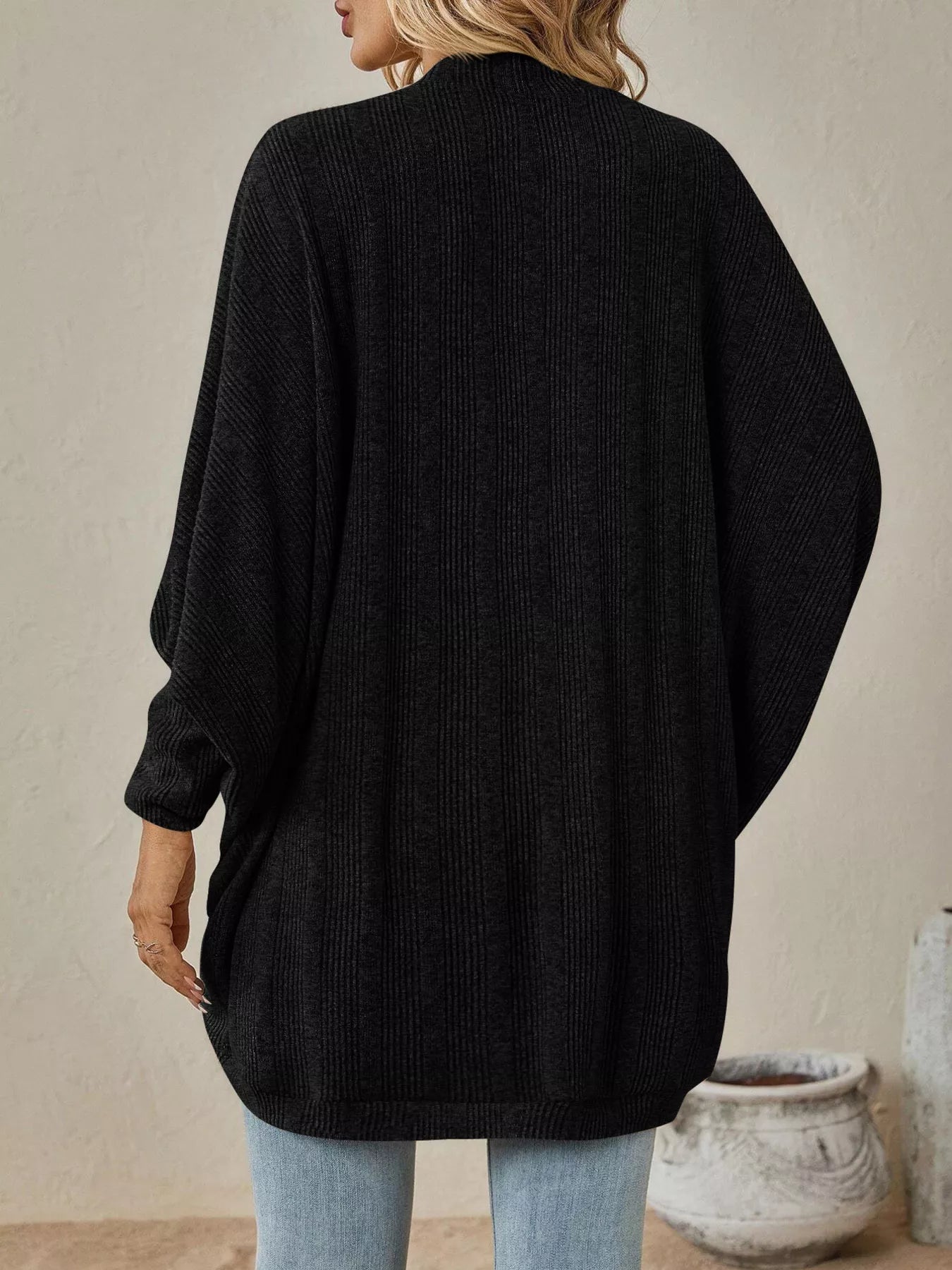 Cozy Oversized Open Front Knit Cardigan - Be Bliss Boutique