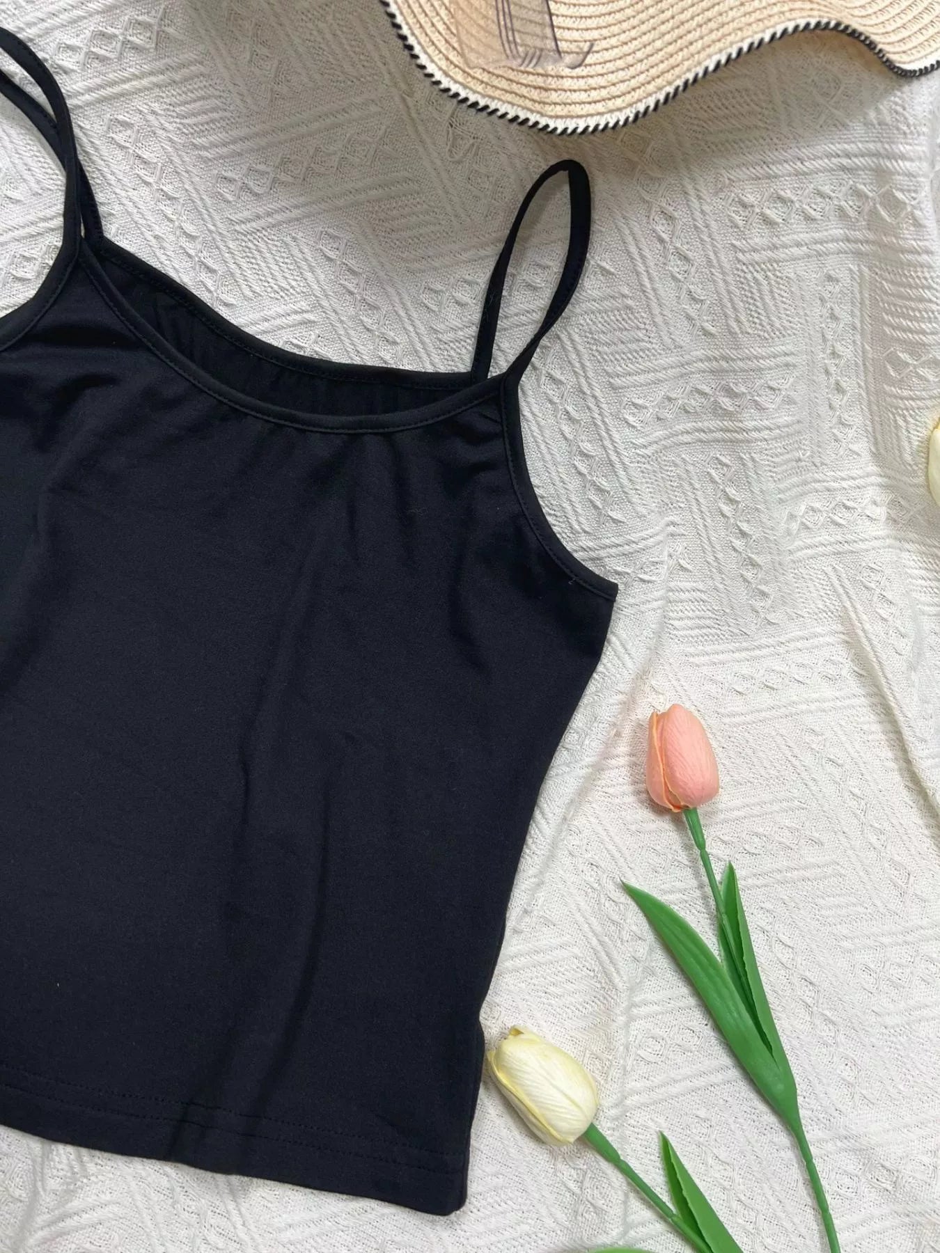 Solid Color Scoop Neck Cami - Be Bliss Boutique