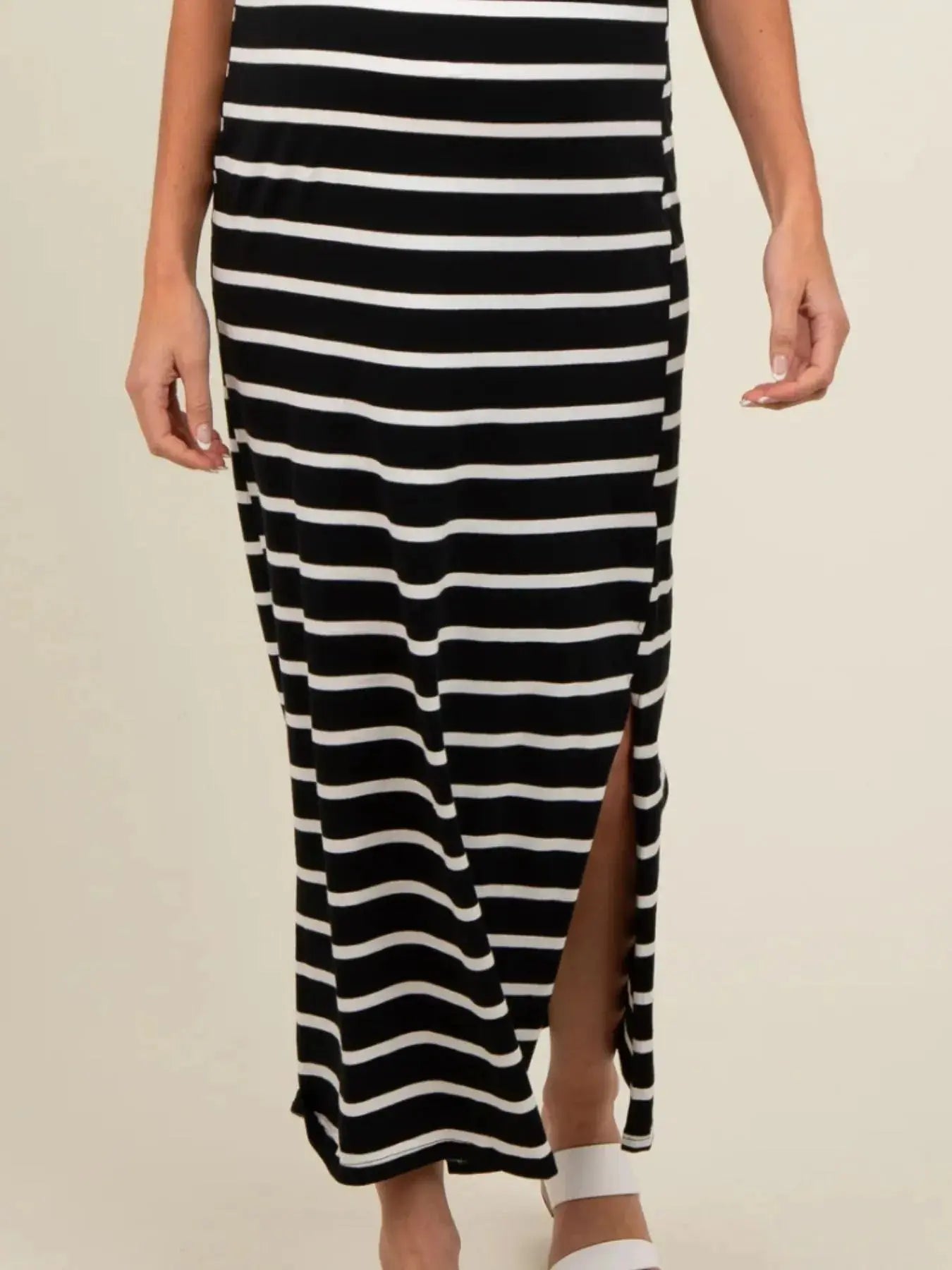 Full Size T-Shirt Striped Maxi Dress |  Be Bliss Boutique