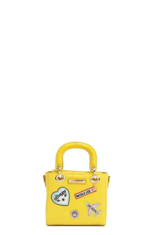 Nicole Lee USA Color Patch Handbag with Top Handle | Be Bliss Boutique
