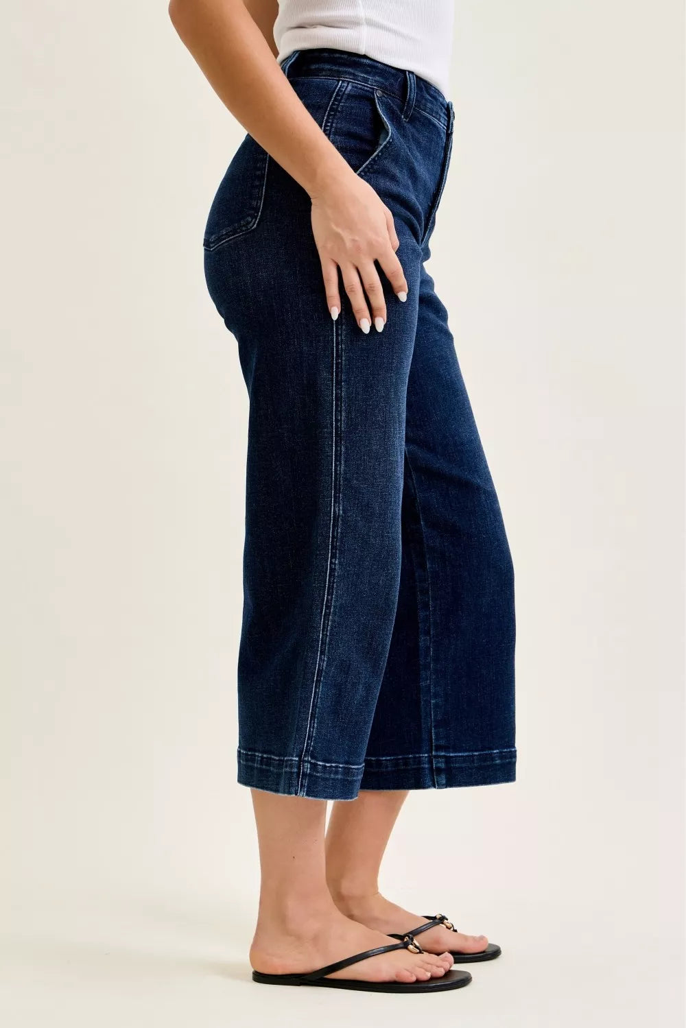 Judy Blue High Waist Wide Leg Ankle Jeans - Be Bliss Boutique