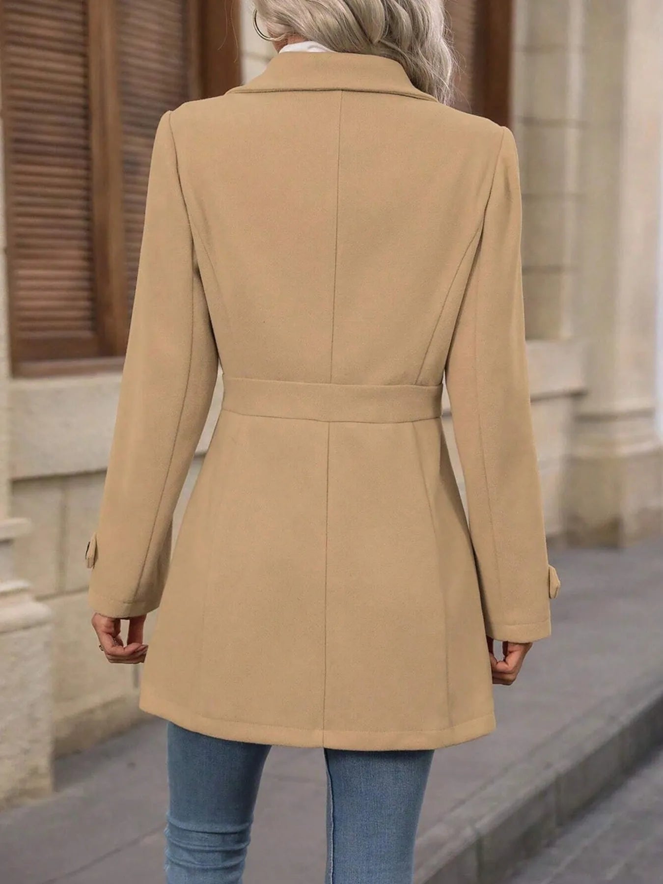 Button Up Long Sleeve Coat -  Be Bliss Boutique