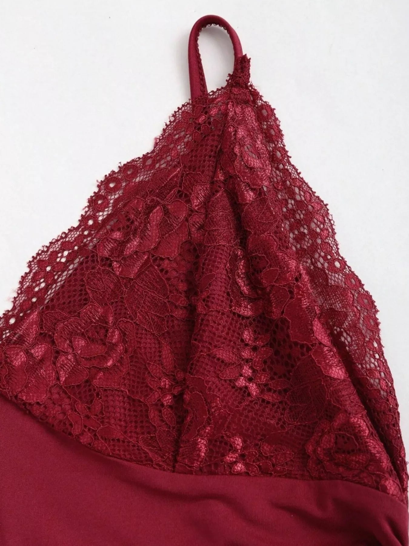 Lace Trim Ruched Mermaid Dress - Be Bliss Boutique