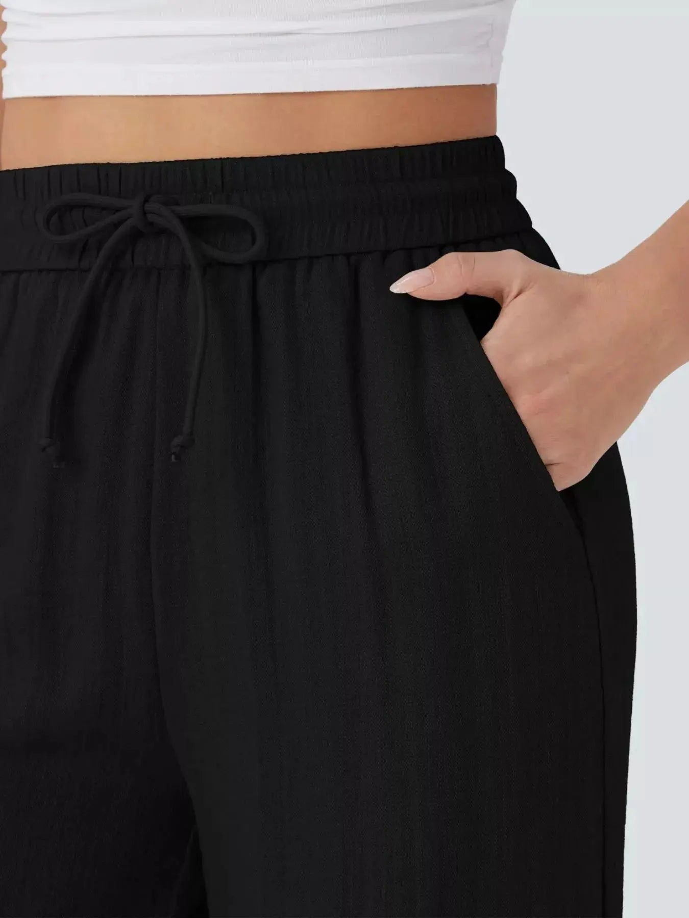 Wide Leg Drawstring Pants - Be Bliss Boutique