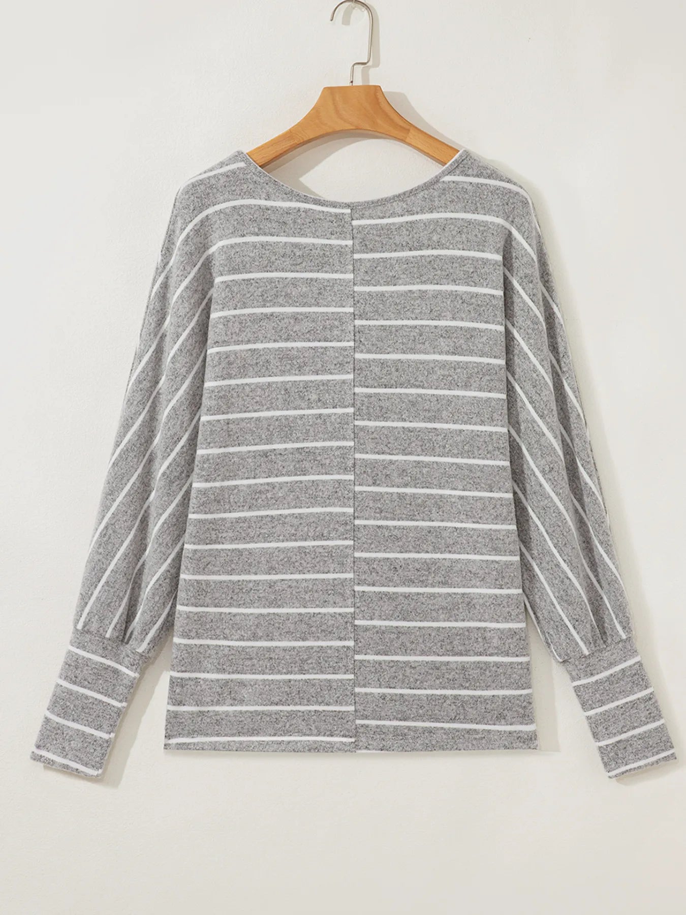 Stripe Dolman Sleeve Drop Shoulder Top -  Be Bliss Boutique