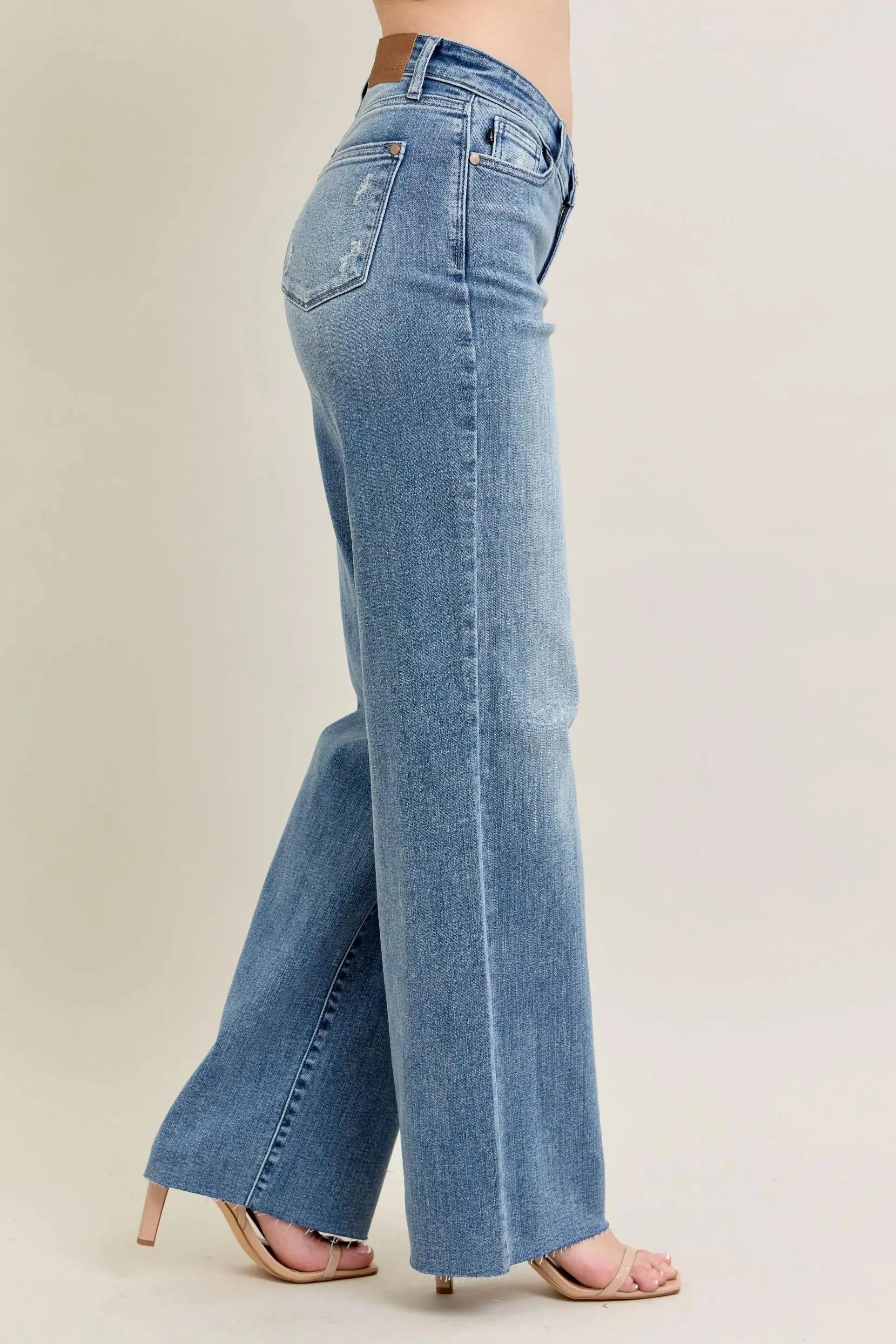 Judy Blue Full Size V - Front Baggy Jeans Plus Size | Be Bliss Boutique