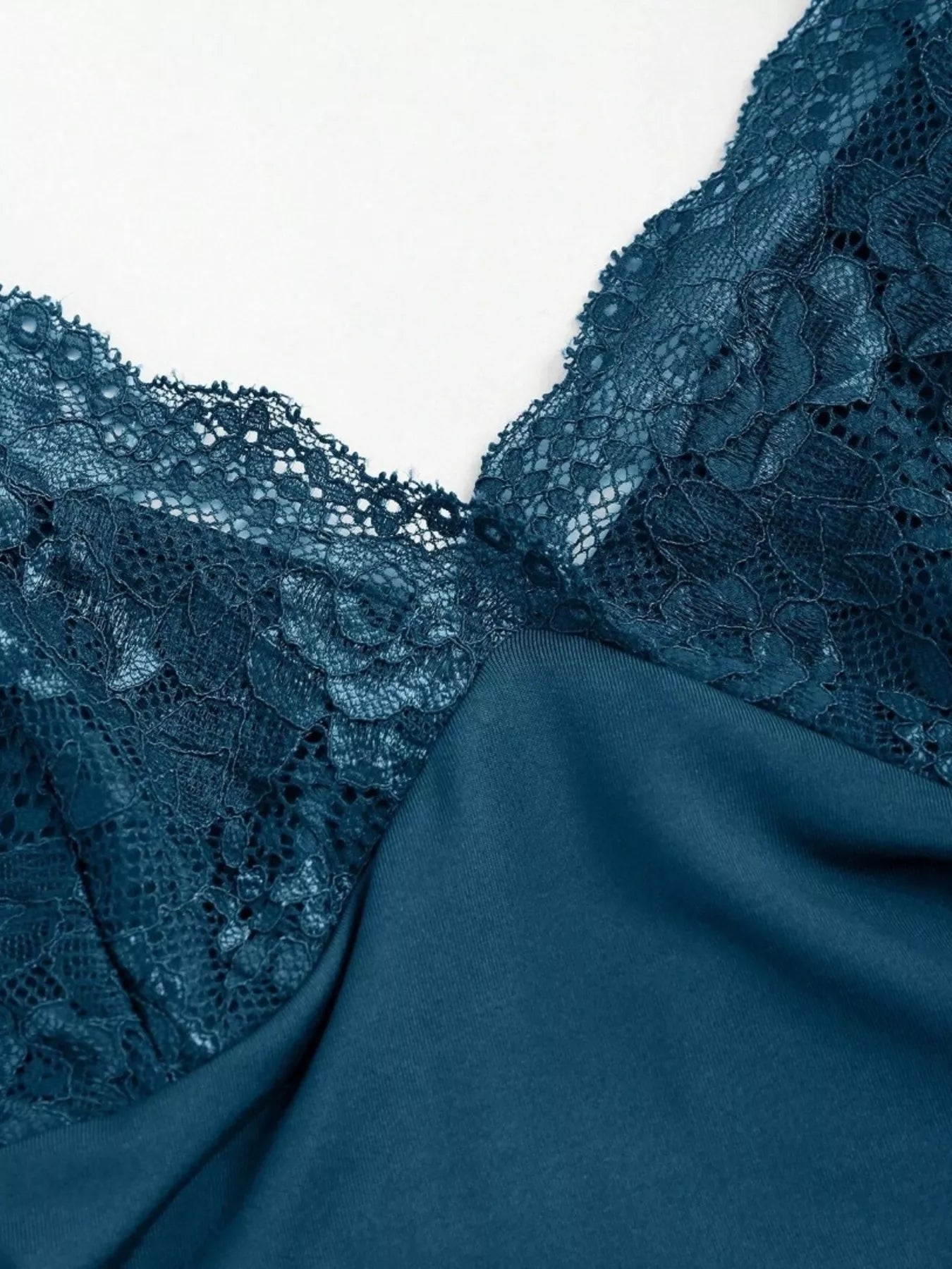 Lace Trim Ruched Mermaid Dress - Be Bliss Boutique