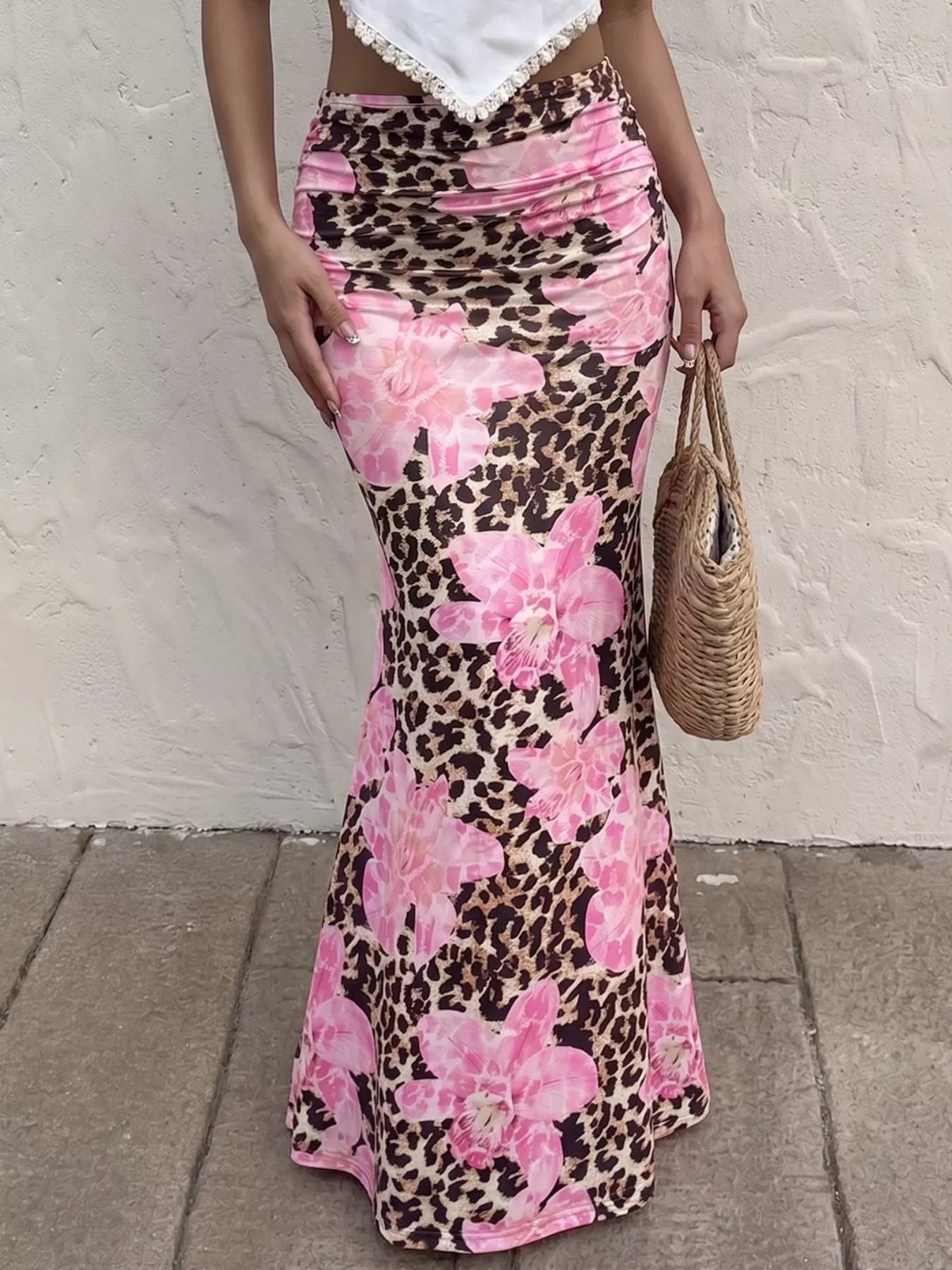 Leopard Print Bodycon Maxi Skirt - Be Bliss Boutique
