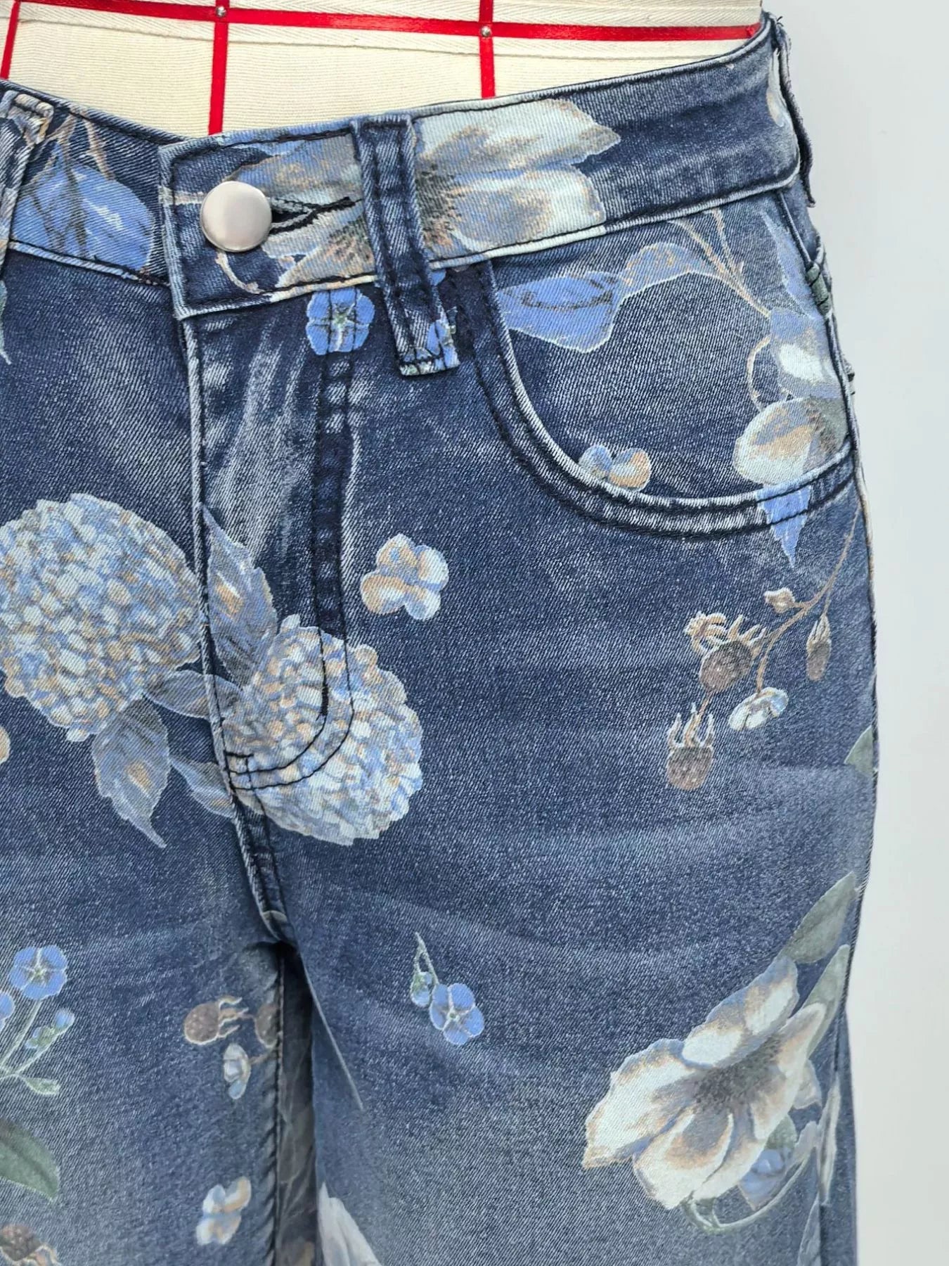 Floral Denim Shorts - Be Bliss Boutique