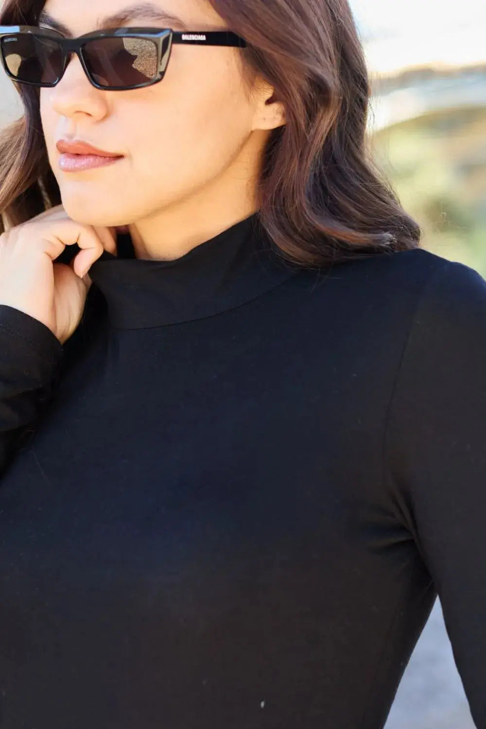 Basic Bae Full Size Mock Neck Long Sleeve Bodysuit 