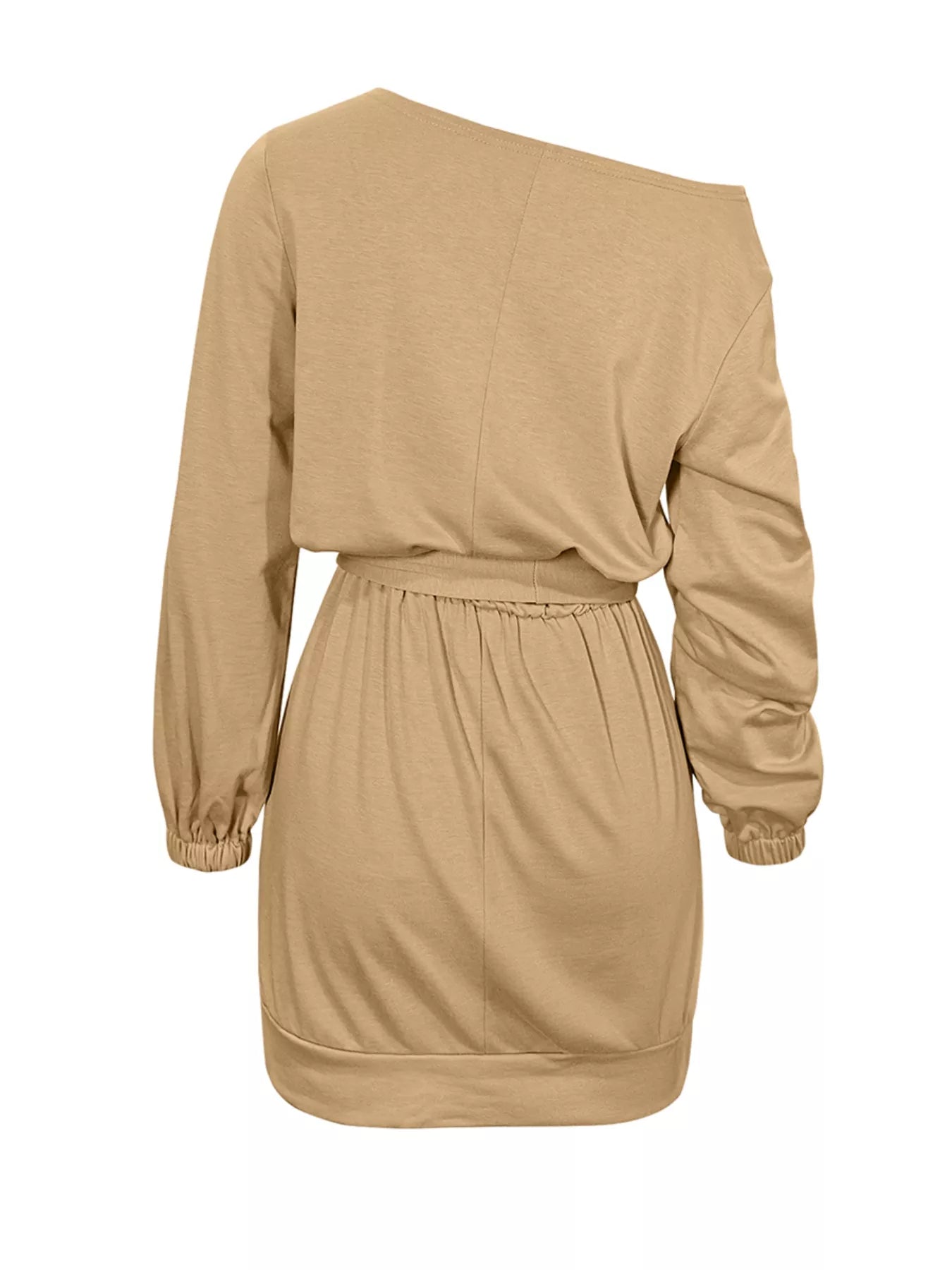 One Shoulder Tie Waist Dress - Be Bliss Boutique