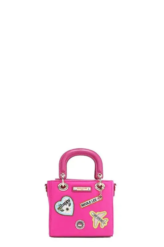 Nicole Lee USA Color Patch Handbag with Top Handle | Be Bliss Boutique