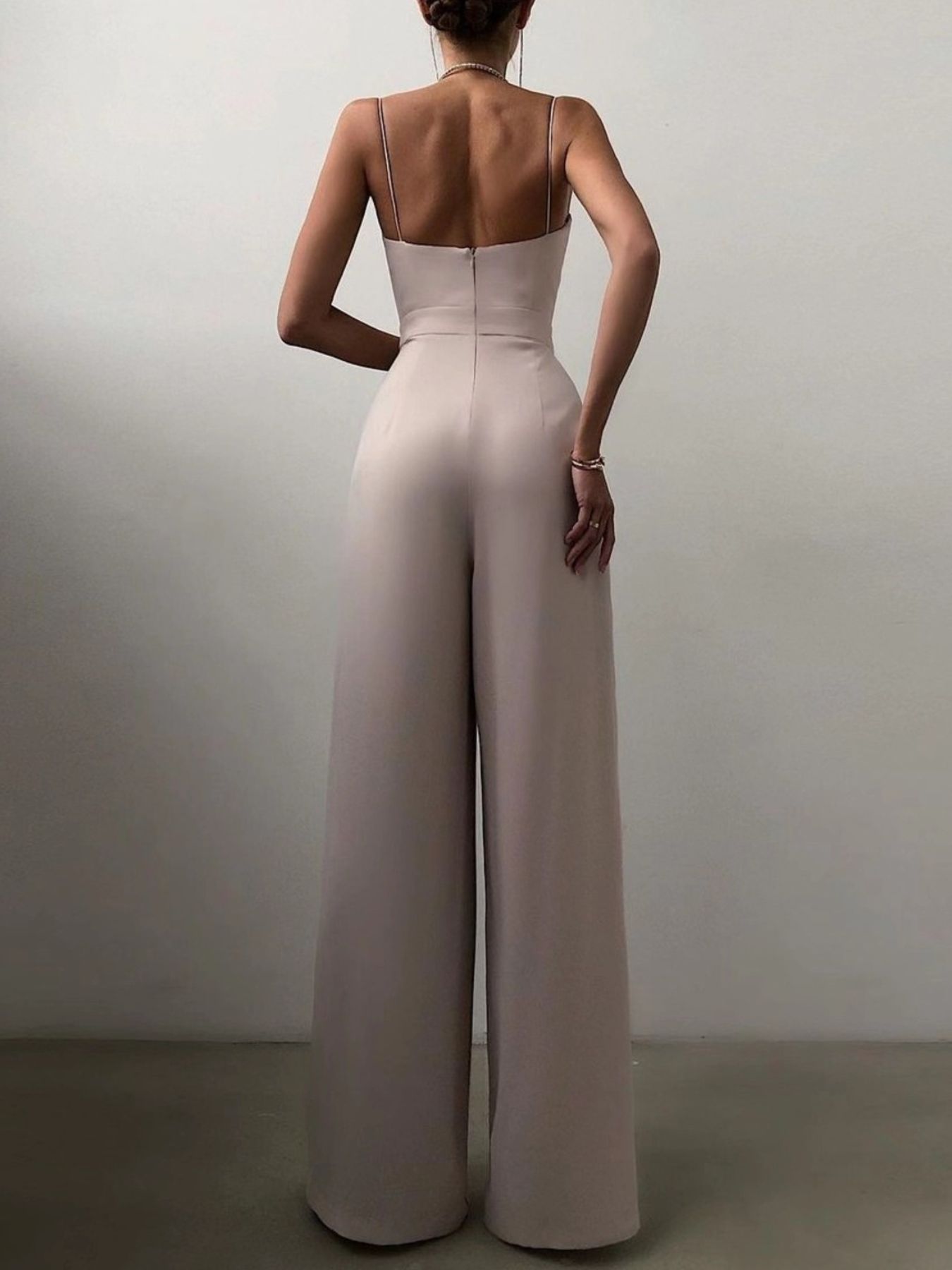 Full Size Spaghetti Strap Wide Leg Jumpsuit - Be Bliss Boutique