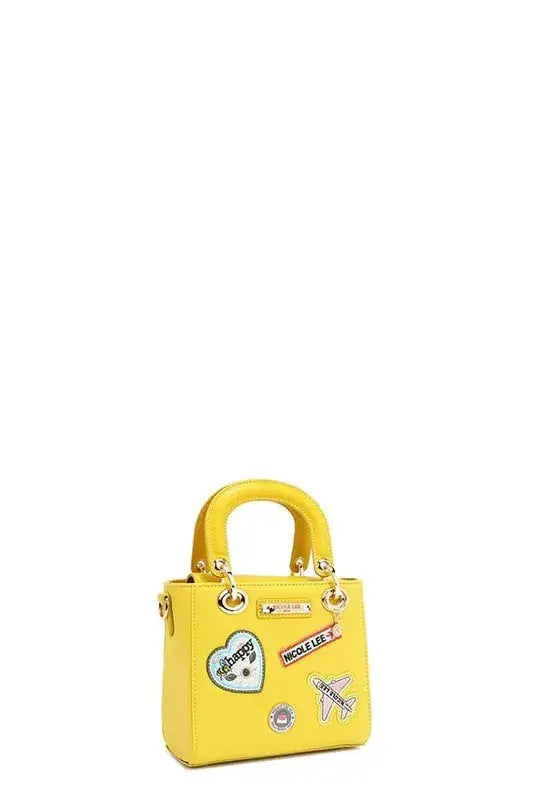 Nicole Lee USA Color Patch Handbag with Top Handle | Be Bliss Boutique