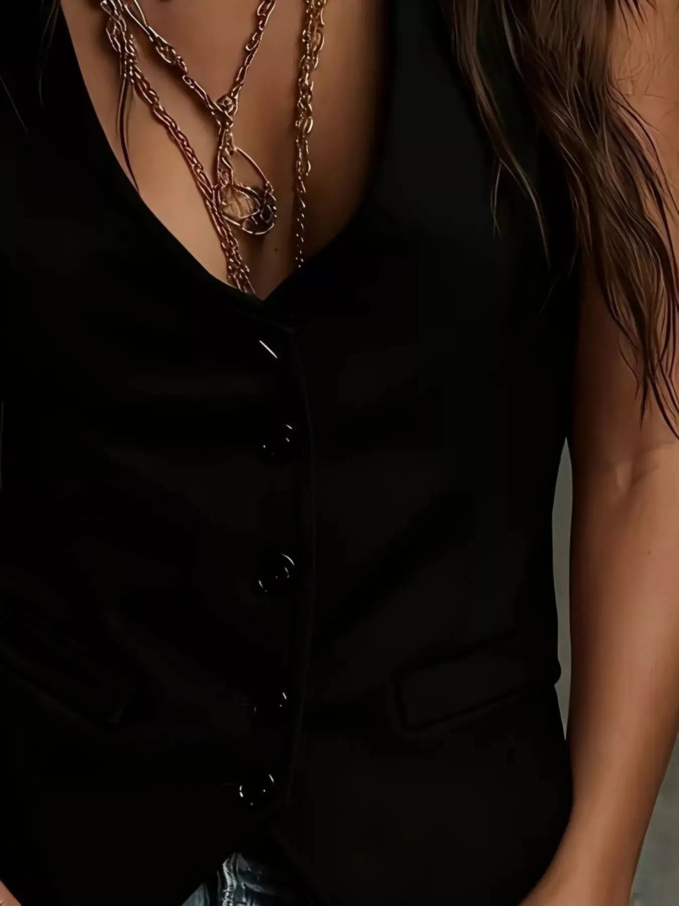 Velvet Button Down Vest Coat - Be Bliss Boutique