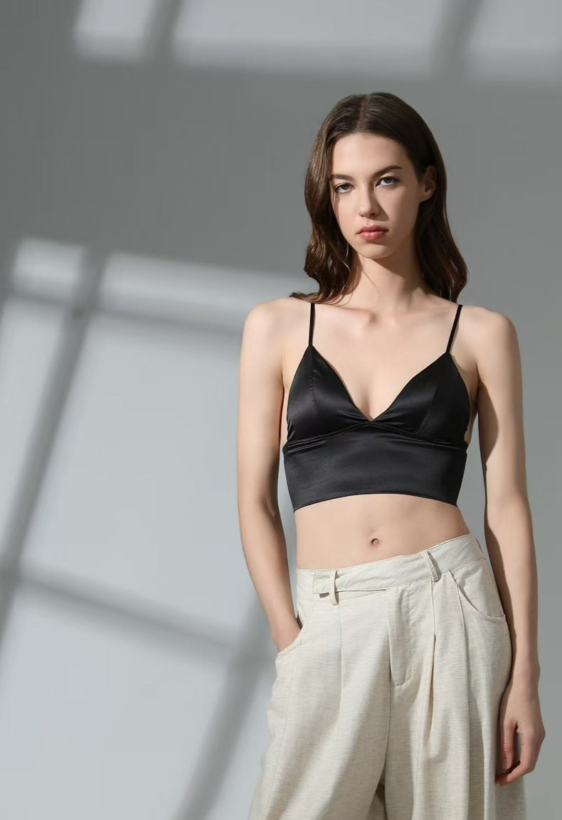Backless Camisole Bralette with Triangle Cup and Thin Strap For Women, SoHo, BYMANYC New York. -  Be Bliss Boutique