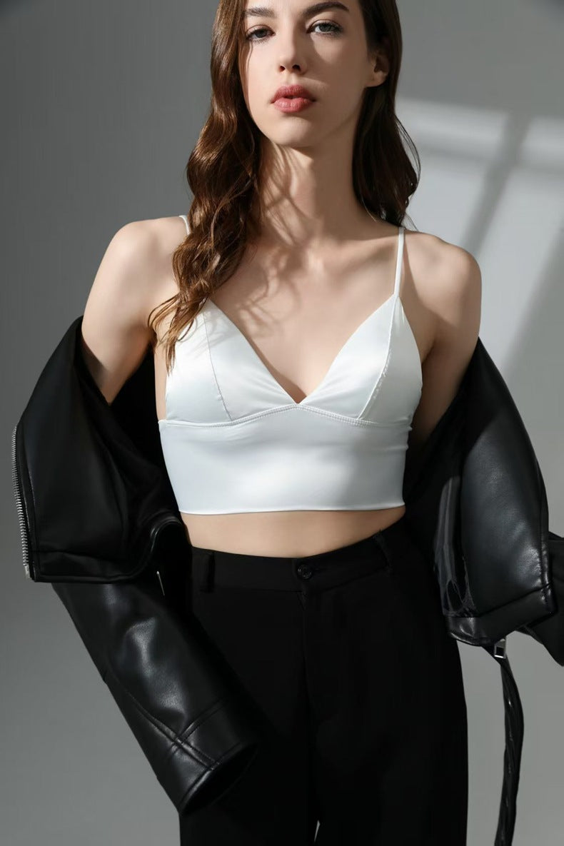 Backless Camisole Bralette with Triangle Cup and Thin Strap For Women, SoHo, BYMANYC New York. -  Be Bliss Boutique