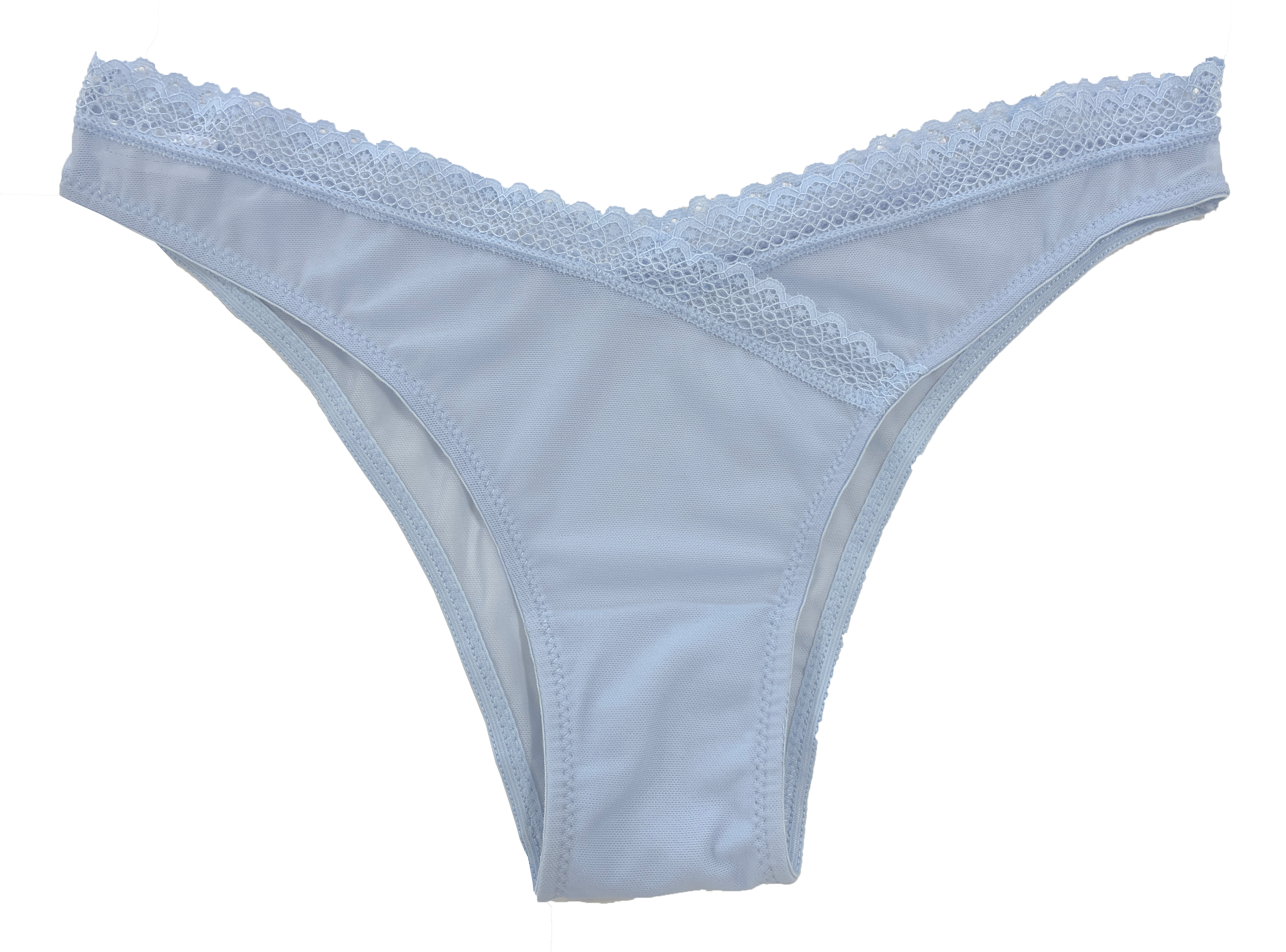 V-Front Mesh Cheeky with Lace, XS-2X - Be Bliss Boutique