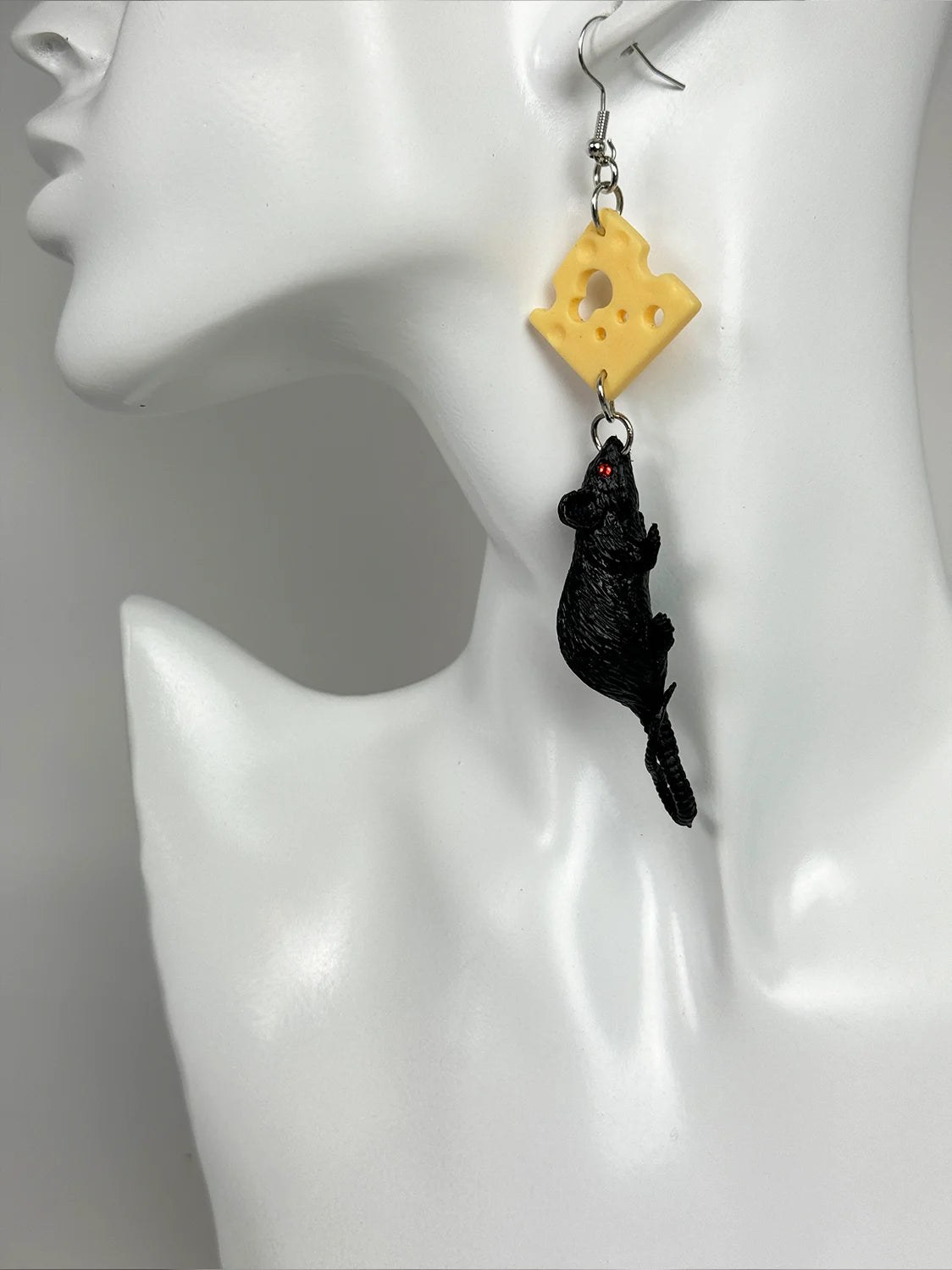 “Mice Take the Cheese” Custom Earrings