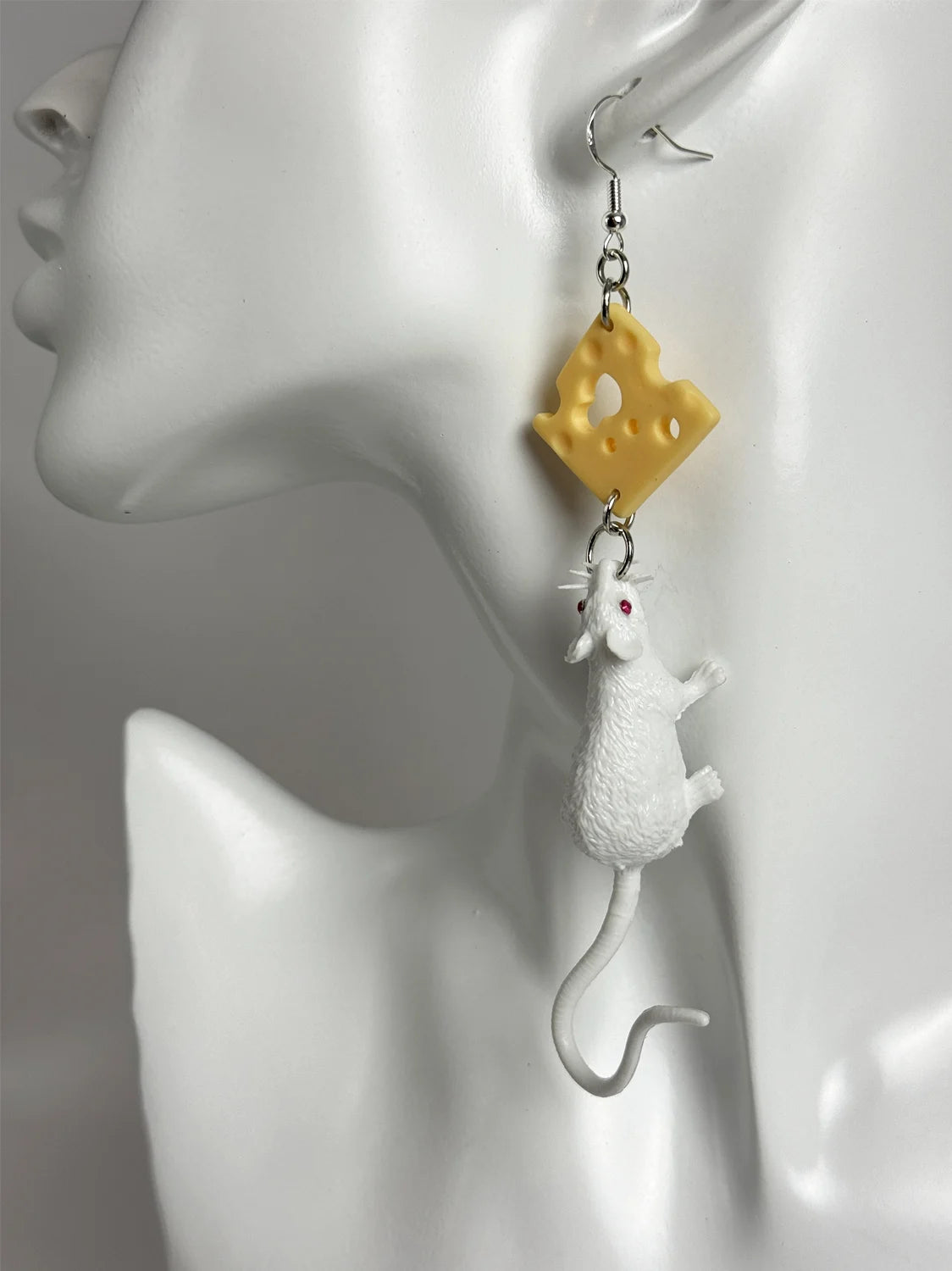 “Mice Take the Cheese” Custom Earrings