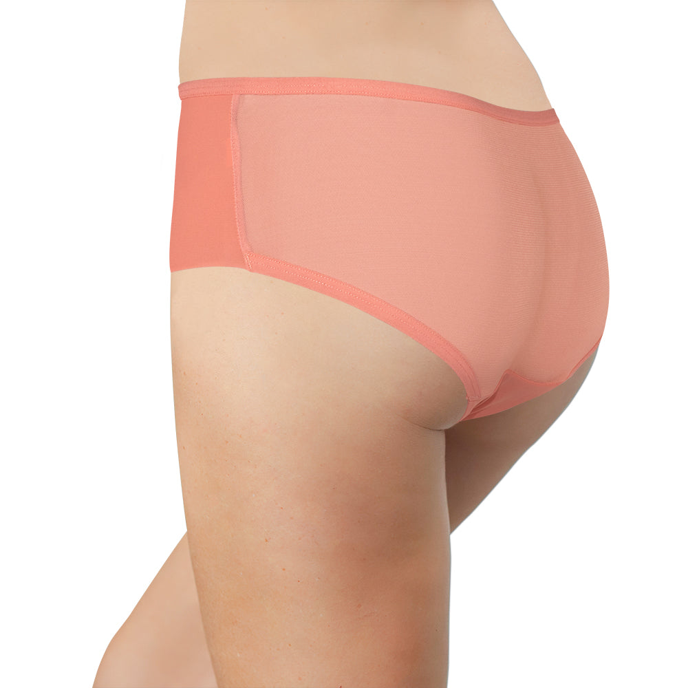 Pink Laser Cut Hipster with Mesh Back - Be Bliss Boutique