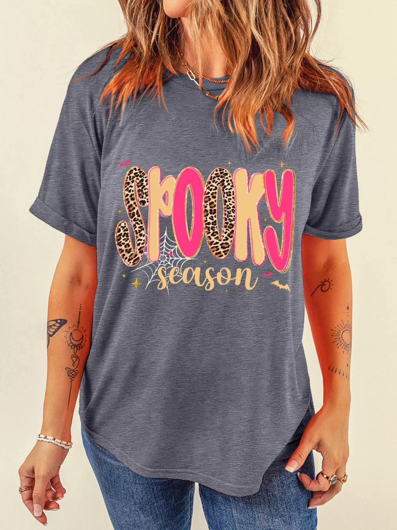 Full Size Spooky Season Halloween Graphic T-Shirt Plus Size -  Be Bliss Boutique