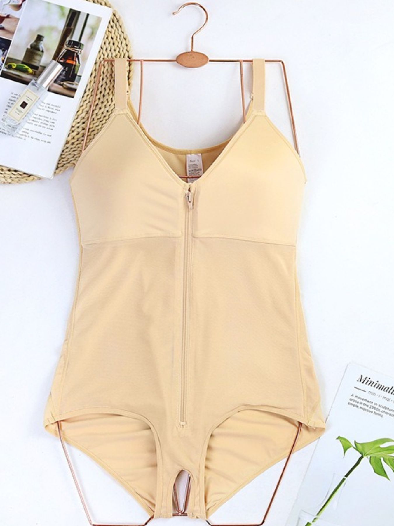 Plus Size Zip Front Shaping Bodysuit - Be Bliss Boutique