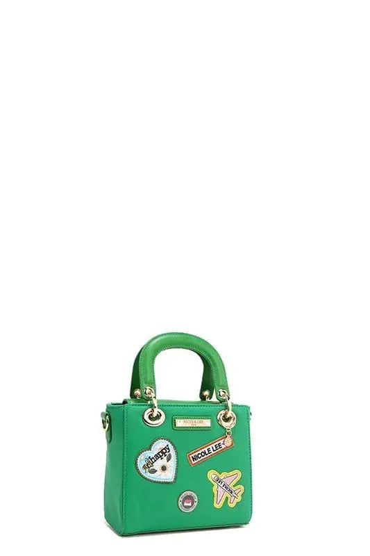 Nicole Lee USA Color Patch Handbag with Top Handle | Be Bliss Boutique