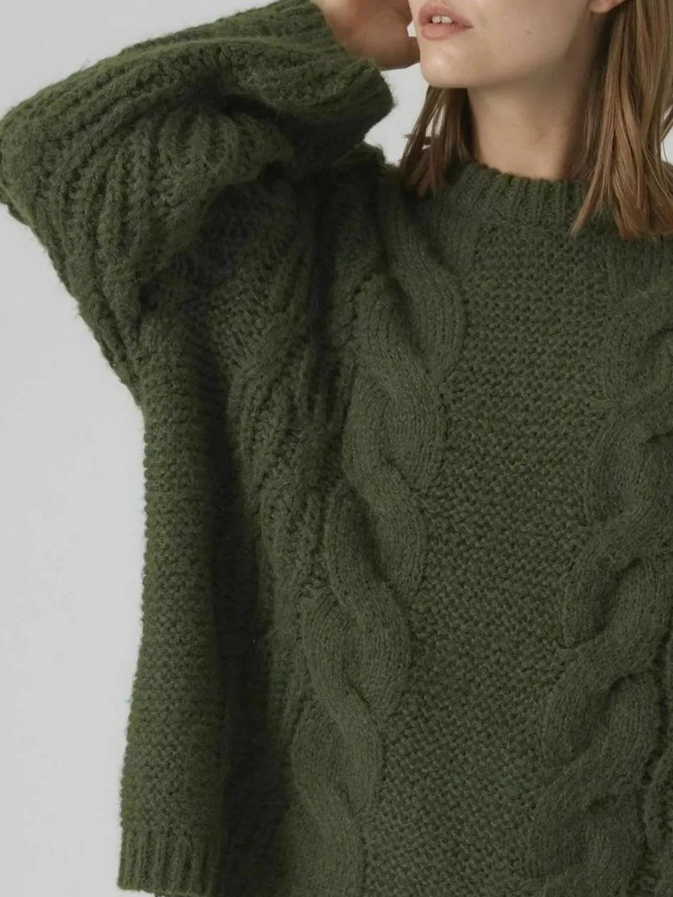 Cable Knit Oversized Sweater -  Be Bliss Boutique